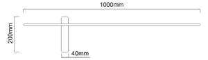 Open Design OR85051 - LED настенно осветително тяло BENE LED/10,5W/230V 100 cm черно