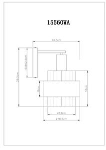 Globo 15560WA - Стенно осветително тяло MILLEY 1xE27/60W/230V