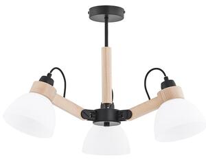 Плафониера DANTONA 3xE27/15W/230V черна/бежова