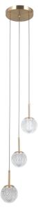 ITALUX PND-40827-3-HBR-CL - Полилей на кабел PADRI 3xG9/5W/230V златен