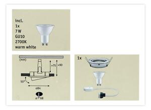Paulmann 93603 - LED-GU10/7W IP23 Димируема луничка за баня NOVA 230V