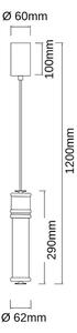 Open Design OR85723 - LED полилей на кабел OMI LED/10W/230V месинг
