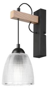 Настенна лампа LEANDRA 1xE27/15W/230V дъб/черно