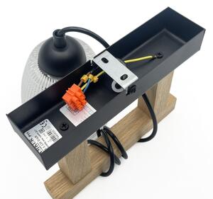 Полилей на кабел LEANDRA 1xE27/15W/230V дъб/черно