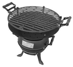 Чугунено барбекю Master Grill MG630, 35.5cm, Регулиране на височина, Черен