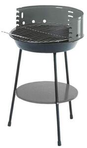 Барбекю на дървени въглища с долен рафт MasterGrill MG915, 35 см диаметър, Метал, Черен/сив