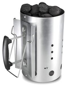 Уред за разпалване на барбекю Master Grill & Party MG118, Подходящ за дървени въглища и брикети, Топлоизолирана дръжка, Стомана, Сребрист