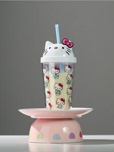 Sinsay - Чаша с капак и сламка Hello Kitty - многоцветен