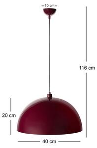 Brilagi - LED полилей на кабел METALO 1xE27/40W/230V, диаметър 40 см, бордо/меден