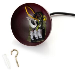 Brilagi - LED полилей на кабел METALO 1xE27/40W/230V, диаметър 40 см, бордо/меден