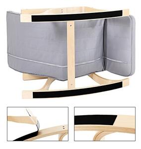 Люлеещ се стол, Songmics, Сив, 116x67x88 см