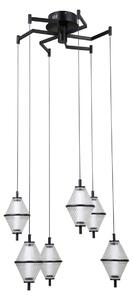 Висяща лампа FUENTE PND-34395-6-BK ITALUX