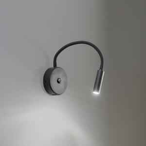 TK Lighting Стена лампа Lagos USB, 27 см, черна, за четене, G9, Черен, спалня, Метал, Модерен, Стенна розетка отдолу