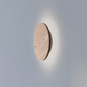 Argon Orios LED стенна лампа, дърво, Ø 20 cm, индиректно разпределение, Дърво, Дневна/трапезария, Дървесина, Модерен