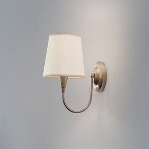 Opviq Стенна лампа Pardo, месинг, метал/плат, височина 31 cm, E27, Затъмняване, Злато / месинг, Дневна/трапезария, Метал