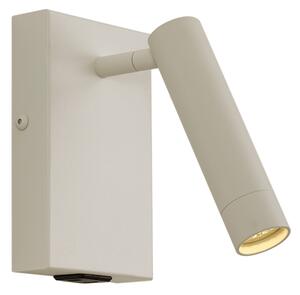 Модерна стенна лампа бежова регулируема с USB-C - Croft