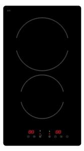 Керамичен плот за вграждане Crown VCPK32.C, 2 нагревателни зони, таймер, черен