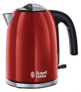 Електрическа кана Russell Hobbs Colours Plus Classic, вместимост 1.7 литра, миещ се филтър, 360° основа, 2400W, червена
