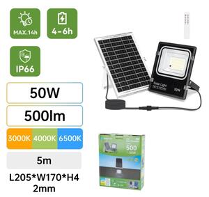 Aigostar -LED соларен прожектор LED/50W/3,2V 1200mAh 3000K/4000K/6500K IP66 + с дистанционно управление