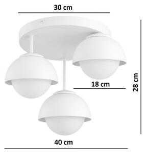 BRILAGI - Плафонен полилей COSMO 3xE27/60W/230V бял/златен