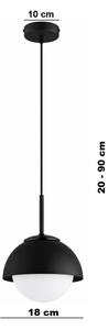 BRILAGI - Полилей на кабел COSMO 1xE27/60W/230V pr. 18 см черен