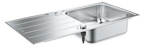 Grohe K500 Кухненска мивка от неръждаема стомана с ляв/десен отцедник