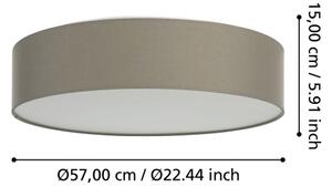 Eglo 31767 - LED RGBW димируема таванна лампа ROMAO-Z LED/35W/230V Ø 57 см taupe