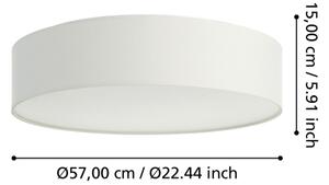 Eglo 31766 - LED RGBW димируемо таванно осветително тяло ROMAO-Z LED/35W/230V диаметър 57 см бяло
