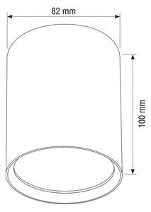 BRILAGI - Точково осветително тяло SMOOTH LONG 1xGX53/15W/230V 60x82 mm 100x82 mm черно