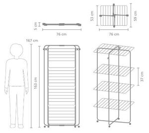 Бяла сушилня за дрехи 30 m HangOn Tower – Brabantia