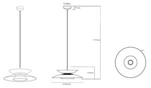 MAXLIGHT P0698 - Полилей на кабел MAYUMI LED/12W/230V Ø 50 см CRI 96 бежов