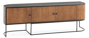 Маса за телевизор от масивно манго в естествен цвят 160x55x40 cm Curve – MOME