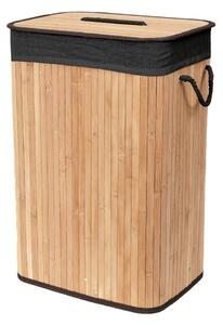 Черен/в естествен цвят бамбуков кош за пране 78 l Bamboo – Compactor