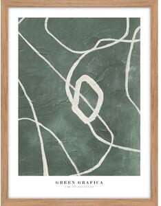 Картина 32x42 cm Green Grafica – Malerifabrikken