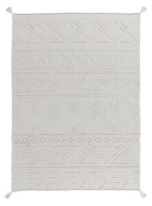 Бял ръчно изработен памучен килим подходящ за пране 170x240 cm Tribu Natural – Lorena Canals