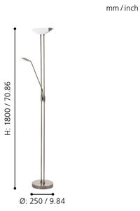 Eglo 93876 - LED димируема лампа BAYA 1 LED/20W + LED/2,5W бронзов