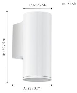 Eglo 94099 - LED Екстериорно осветление RIGA 1xGU10/3W/230V IP44