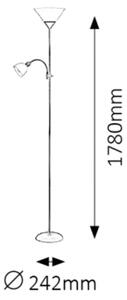 Rabalux 4188 - Лампион ACTION 1xE27/100W+1xE14/25W/230V кафяв
