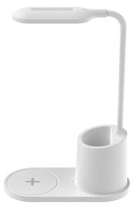 LED Настолна лампа LED/3W/5V с безжично зареждане бяла