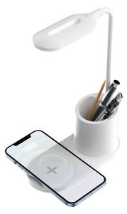 LED Настолна лампа LED/3W/5V с безжично зареждане бяла