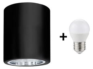 LED таванно осветително тяло JUPITER 1xE27/6W/230V 120x98 мм черно