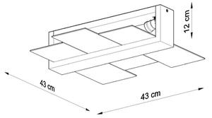 Sollux SL.0074 - Плафон FENIKS 2 2xE27/60W/230V венге