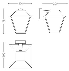 Philips 16495/30/PN - Екстериорна Стенна лампа MYGARDEN ALPENGLOW E27/60W/230V IP44