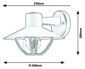 Rabalux - Екстериорен аплик 1xE27/10W/230V IP44