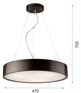 Полилей на кабел 3xE27/60W/230V, Ø 47 см
