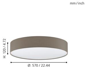 Eglo 97778 - LED Демируема лампа за таван ROMAO 3 LED/40W/230V