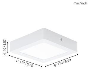 Eglo 94074 - LED таванно осветително тяло FUEVA 1 LED/10,88W/230V