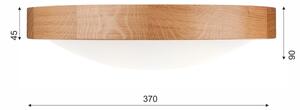 Потолен лампион OAK SLIM 2xE27/60W/230V дъб Ø37 см