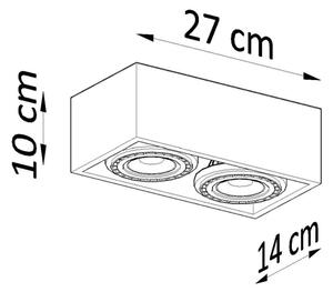 Sollux SL.0916 - Плафон QUATRO 2xGU10/40W/230V бук