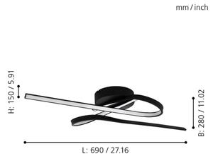 Eglo 99323 - LED Лампа за таван SELVINA LED/21W/230V